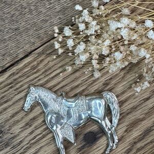 Sterling Silver Horse Brooch Pin